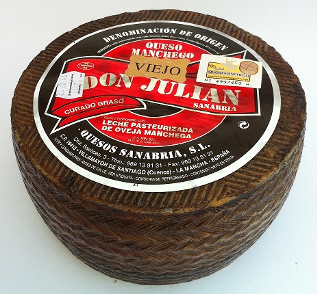 Queso curado D.O. Queso manchego (3,1 kg aproximadamente) - DON JULIAN